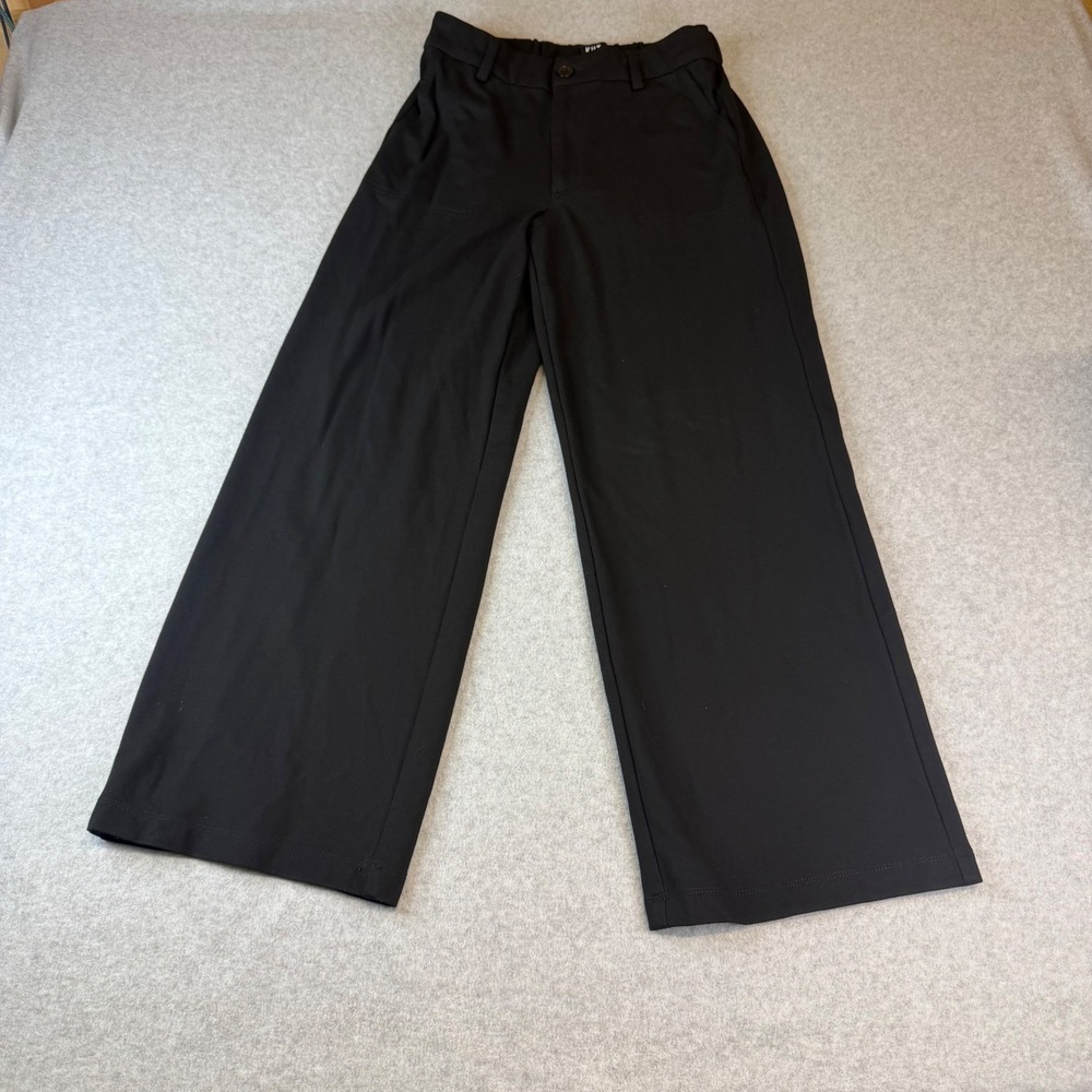 KUT from the Kloth Womens Black Wide Leg High Rise Patch Pocket Trousers Size 8
